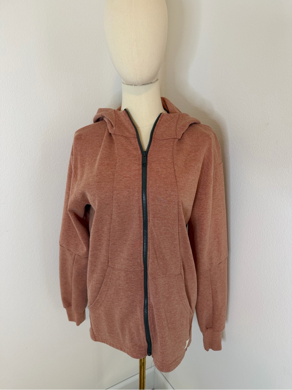 DESO Zip Up Hoodie in Mauve /‎ Orange Size Small/Medium